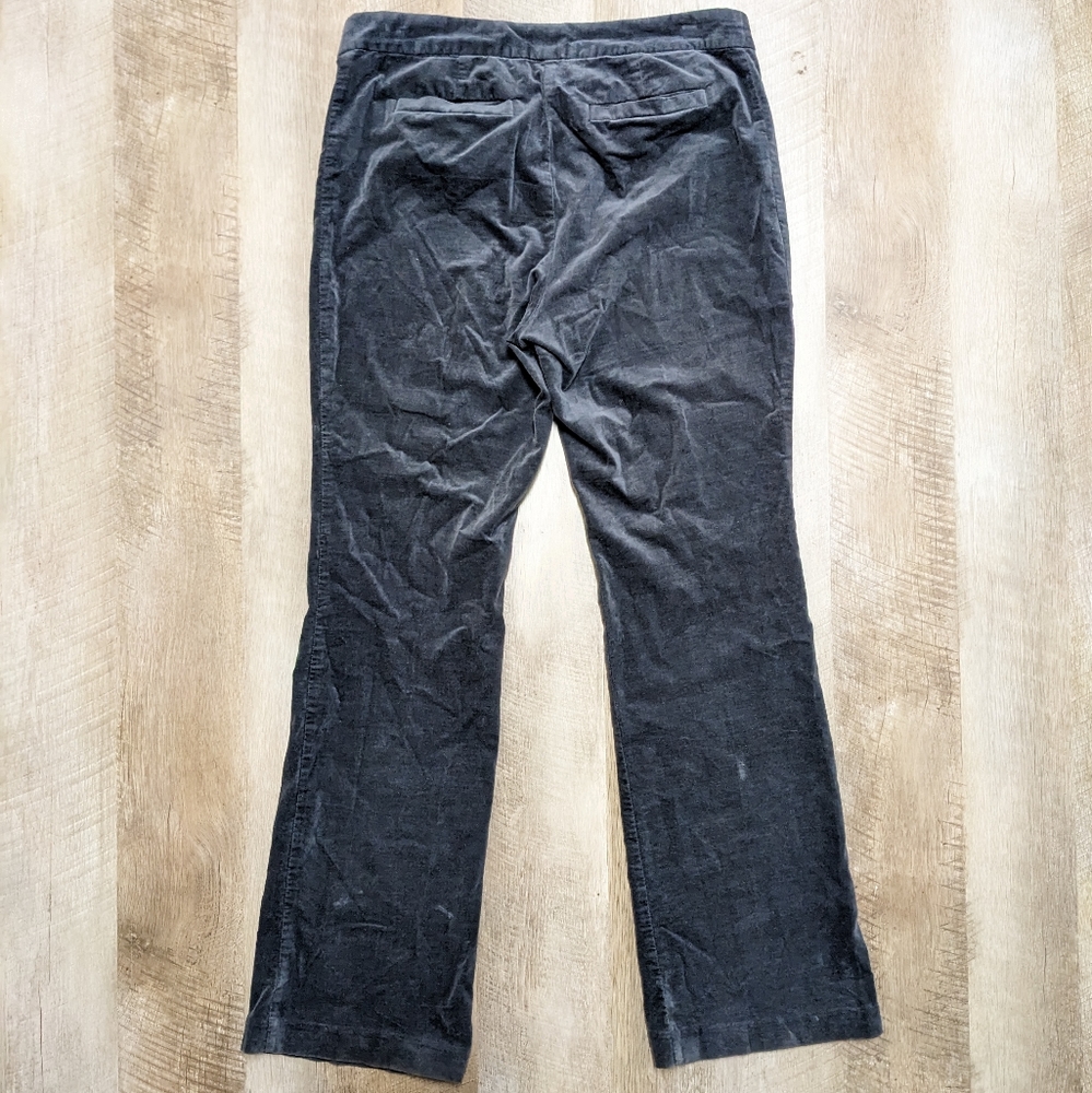 J. Jill Charcoal Gray Velvet Flared Pants - Picture 4 of 12